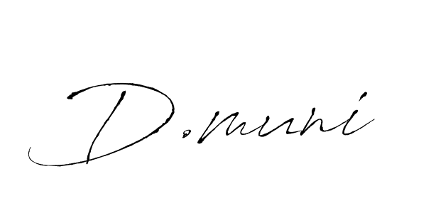 How to make D.muni name signature. Use Antro_Vectra style for creating short signs online. This is the latest handwritten sign. D.muni signature style 6 images and pictures png