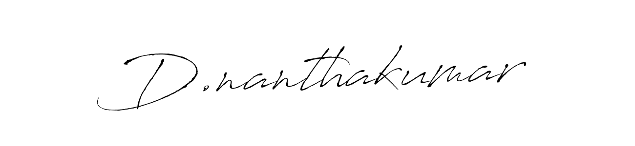 Create a beautiful signature design for name D.nanthakumar. With this signature (Antro_Vectra) fonts, you can make a handwritten signature for free. D.nanthakumar signature style 6 images and pictures png