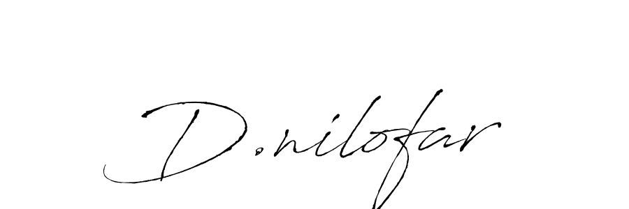 Also we have D.nilofar name is the best signature style. Create professional handwritten signature collection using Antro_Vectra autograph style. D.nilofar signature style 6 images and pictures png