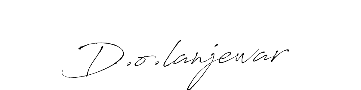 How to make D.o.lanjewar name signature. Use Antro_Vectra style for creating short signs online. This is the latest handwritten sign. D.o.lanjewar signature style 6 images and pictures png