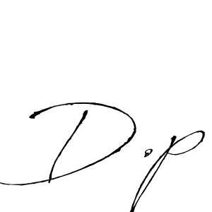 Create a beautiful signature design for name D.p. With this signature (Antro_Vectra) fonts, you can make a handwritten signature for free. D.p signature style 6 images and pictures png