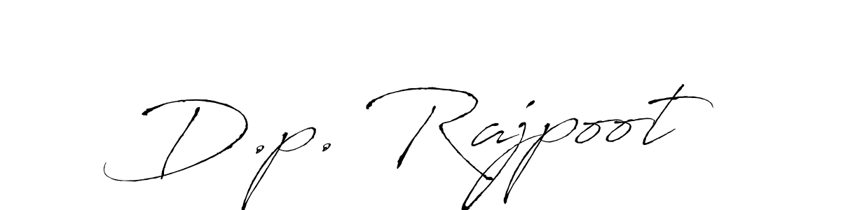 Create a beautiful signature design for name D.p. Rajpoot. With this signature (Antro_Vectra) fonts, you can make a handwritten signature for free. D.p. Rajpoot signature style 6 images and pictures png