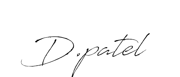 Design your own signature with our free online signature maker. With this signature software, you can create a handwritten (Antro_Vectra) signature for name D.patel. D.patel signature style 6 images and pictures png