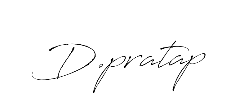 Make a beautiful signature design for name D.pratap. With this signature (Antro_Vectra) style, you can create a handwritten signature for free. D.pratap signature style 6 images and pictures png