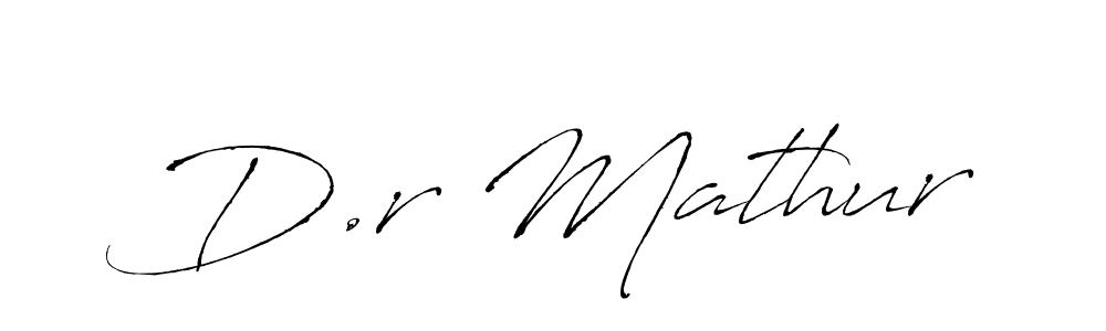 Create a beautiful signature design for name D.r Mathur. With this signature (Antro_Vectra) fonts, you can make a handwritten signature for free. D.r Mathur signature style 6 images and pictures png
