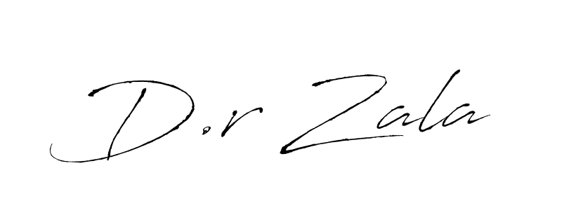 D.r Zala stylish signature style. Best Handwritten Sign (Antro_Vectra) for my name. Handwritten Signature Collection Ideas for my name D.r Zala. D.r Zala signature style 6 images and pictures png