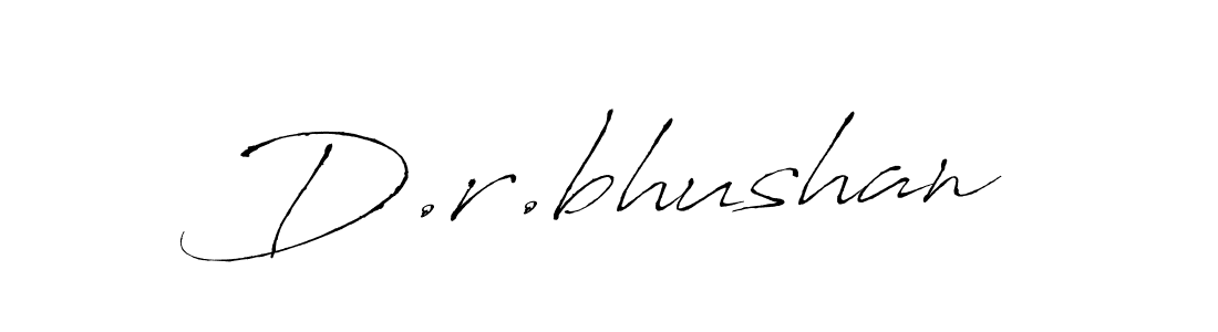 Design your own signature with our free online signature maker. With this signature software, you can create a handwritten (Antro_Vectra) signature for name D.r.bhushan. D.r.bhushan signature style 6 images and pictures png