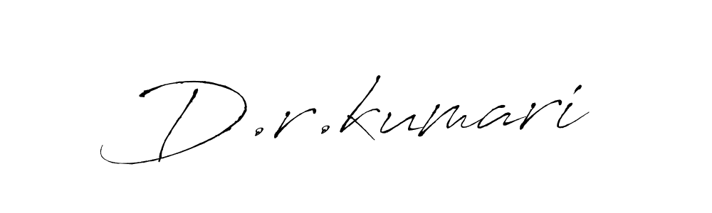 Create a beautiful signature design for name D.r.kumari. With this signature (Antro_Vectra) fonts, you can make a handwritten signature for free. D.r.kumari signature style 6 images and pictures png