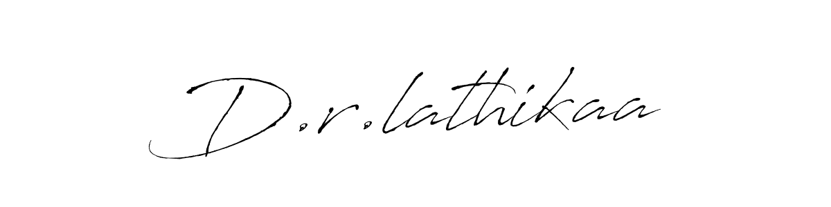 Create a beautiful signature design for name D.r.lathikaa. With this signature (Antro_Vectra) fonts, you can make a handwritten signature for free. D.r.lathikaa signature style 6 images and pictures png