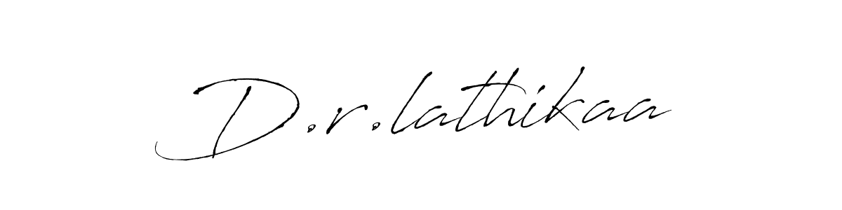 Create a beautiful signature design for name D.r.lathikaa. With this signature (Antro_Vectra) fonts, you can make a handwritten signature for free. D.r.lathikaa signature style 6 images and pictures png