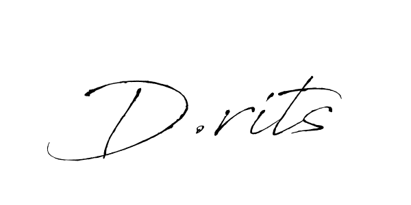 You should practise on your own different ways (Antro_Vectra) to write your name (D.rits) in signature. don't let someone else do it for you. D.rits signature style 6 images and pictures png