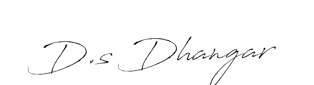 D.s Dhangar stylish signature style. Best Handwritten Sign (Antro_Vectra) for my name. Handwritten Signature Collection Ideas for my name D.s Dhangar. D.s Dhangar signature style 6 images and pictures png