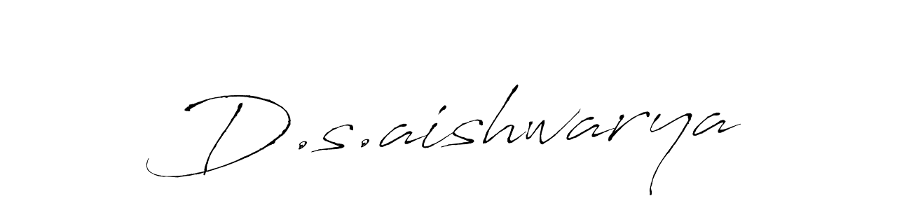 How to make D.s.aishwarya signature? Antro_Vectra is a professional autograph style. Create handwritten signature for D.s.aishwarya name. D.s.aishwarya signature style 6 images and pictures png