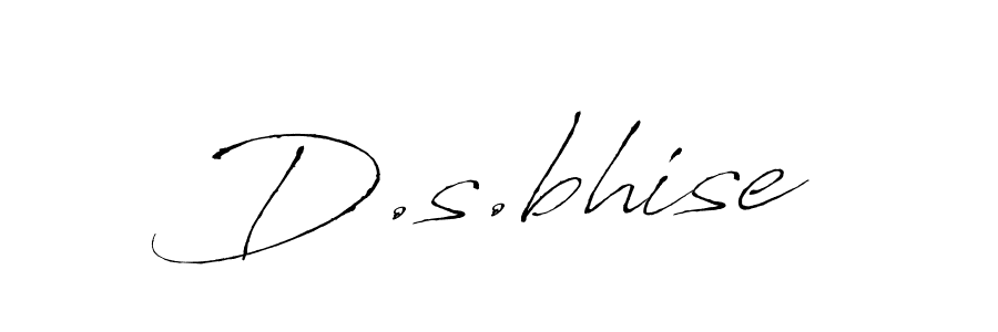 How to make D.s.bhise name signature. Use Antro_Vectra style for creating short signs online. This is the latest handwritten sign. D.s.bhise signature style 6 images and pictures png