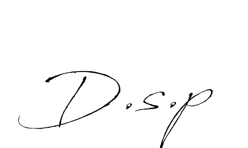 How to make D.s.p signature? Antro_Vectra is a professional autograph style. Create handwritten signature for D.s.p name. D.s.p signature style 6 images and pictures png