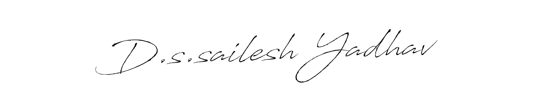 This is the best signature style for the D.s.sailesh Yadhav name. Also you like these signature font (Antro_Vectra). Mix name signature. D.s.sailesh Yadhav signature style 6 images and pictures png