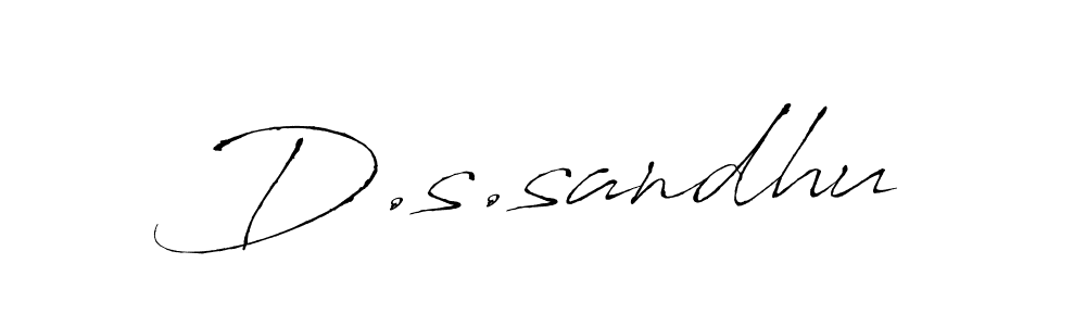 Design your own signature with our free online signature maker. With this signature software, you can create a handwritten (Antro_Vectra) signature for name D.s.sandhu. D.s.sandhu signature style 6 images and pictures png