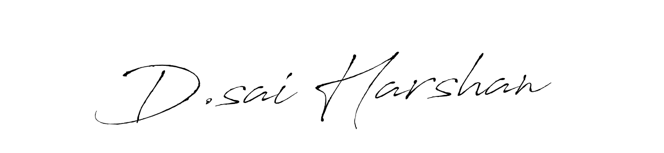 Create a beautiful signature design for name D.sai Harshan. With this signature (Antro_Vectra) fonts, you can make a handwritten signature for free. D.sai Harshan signature style 6 images and pictures png
