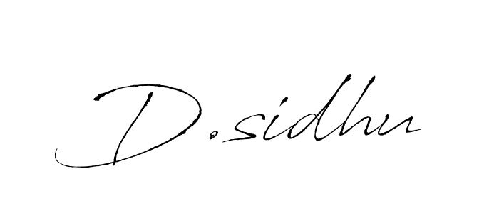 D.sidhu stylish signature style. Best Handwritten Sign (Antro_Vectra) for my name. Handwritten Signature Collection Ideas for my name D.sidhu. D.sidhu signature style 6 images and pictures png