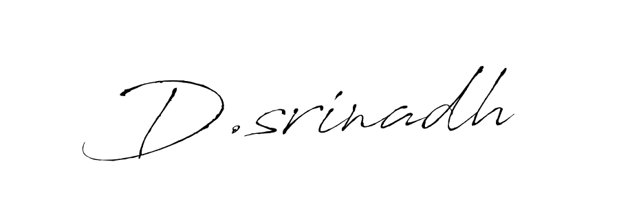 Design your own signature with our free online signature maker. With this signature software, you can create a handwritten (Antro_Vectra) signature for name D.srinadh. D.srinadh signature style 6 images and pictures png