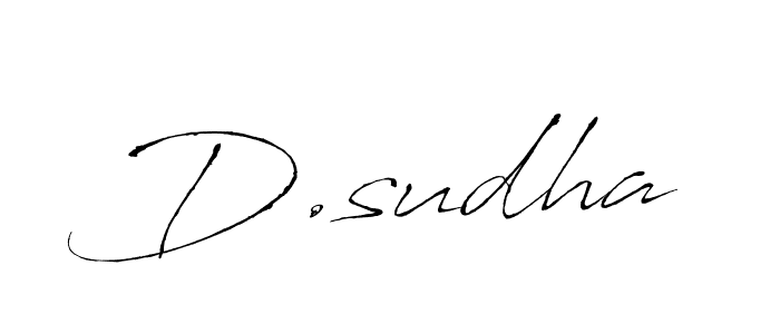 Make a beautiful signature design for name D.sudha. Use this online signature maker to create a handwritten signature for free. D.sudha signature style 6 images and pictures png