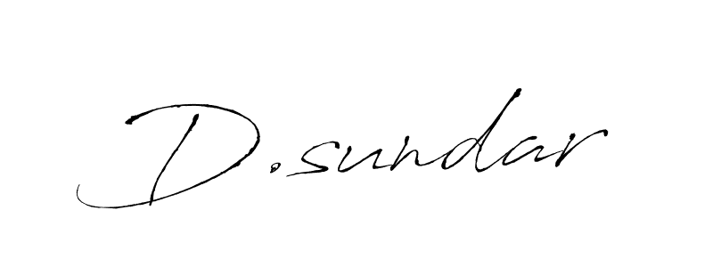 Create a beautiful signature design for name D.sundar. With this signature (Antro_Vectra) fonts, you can make a handwritten signature for free. D.sundar signature style 6 images and pictures png