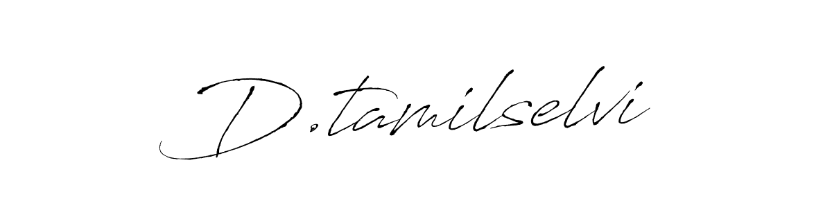 This is the best signature style for the D.tamilselvi name. Also you like these signature font (Antro_Vectra). Mix name signature. D.tamilselvi signature style 6 images and pictures png