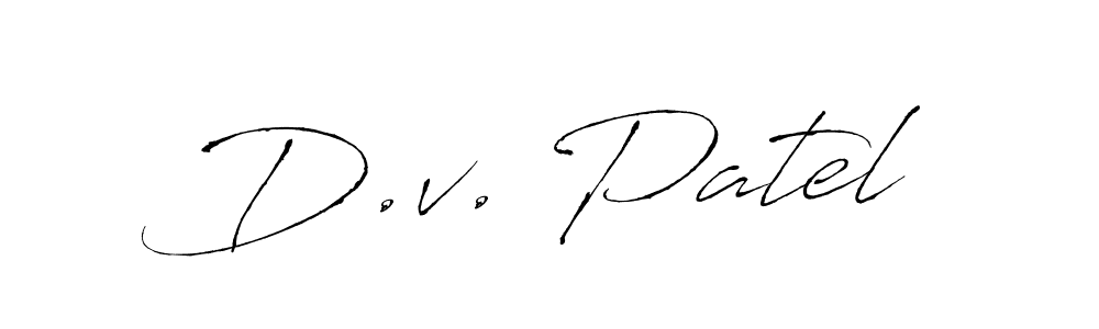 Create a beautiful signature design for name D.v. Patel. With this signature (Antro_Vectra) fonts, you can make a handwritten signature for free. D.v. Patel signature style 6 images and pictures png