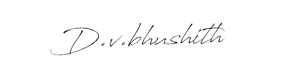 Use a signature maker to create a handwritten signature online. With this signature software, you can design (Antro_Vectra) your own signature for name D.v.bhushith. D.v.bhushith signature style 6 images and pictures png