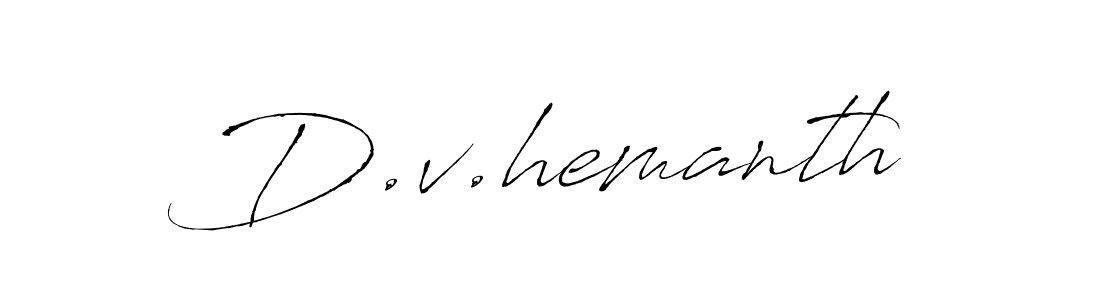 Use a signature maker to create a handwritten signature online. With this signature software, you can design (Antro_Vectra) your own signature for name D.v.hemanth. D.v.hemanth signature style 6 images and pictures png