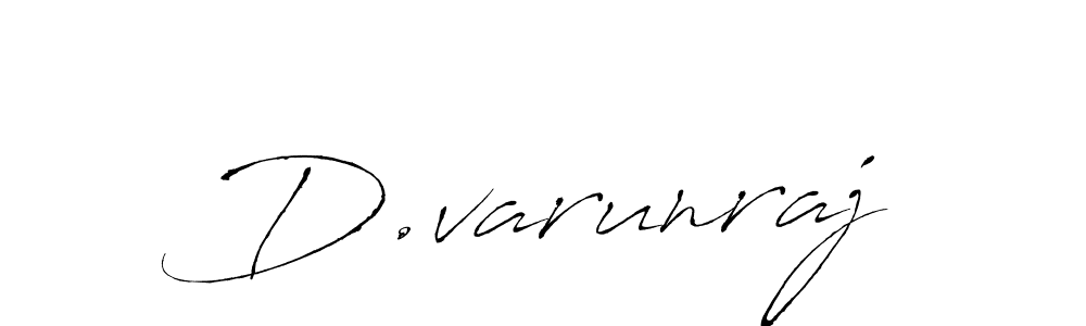 How to make D.varunraj name signature. Use Antro_Vectra style for creating short signs online. This is the latest handwritten sign. D.varunraj signature style 6 images and pictures png