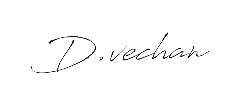 Antro_Vectra is a professional signature style that is perfect for those who want to add a touch of class to their signature. It is also a great choice for those who want to make their signature more unique. Get D.vechan name to fancy signature for free. D.vechan signature style 6 images and pictures png