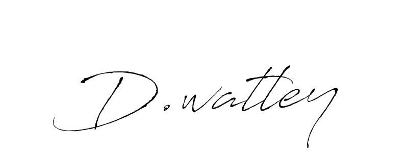 How to make D.watley name signature. Use Antro_Vectra style for creating short signs online. This is the latest handwritten sign. D.watley signature style 6 images and pictures png