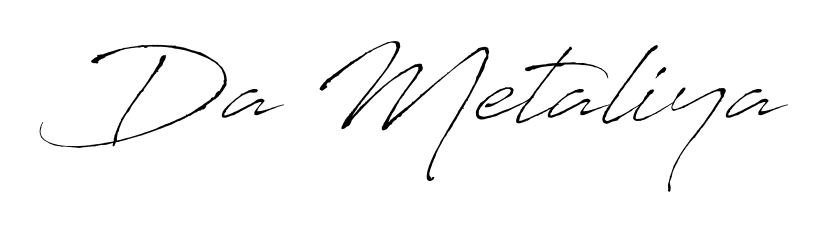 Get inspired by this graceful Antro_Vectra signature style for name Da Metaliya. Smooth loops and balanced proportions for everyday use. Da Metaliya signature style 6 images and pictures png