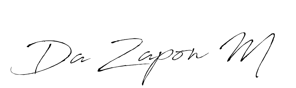 Antro_Vectra is a professional signature style that is perfect for those who want to add a touch of class to their signature. It is also a great choice for those who want to make their signature more unique. Get Da Zapon M name to fancy signature for free. Da Zapon M signature style 6 images and pictures png