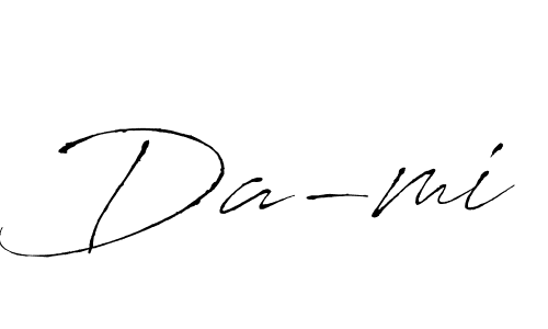 Da-mi stylish signature style. Best Handwritten Sign (Antro_Vectra) for my name. Handwritten Signature Collection Ideas for my name Da-mi. Da-mi signature style 6 images and pictures png