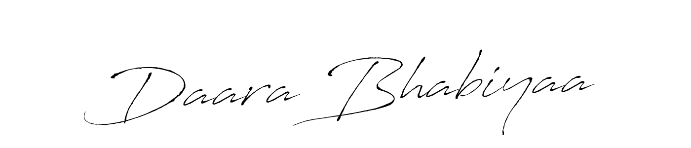 Create a beautiful signature design for name Daara Bhabiyaa. With this signature (Antro_Vectra) fonts, you can make a handwritten signature for free. Daara Bhabiyaa signature style 6 images and pictures png