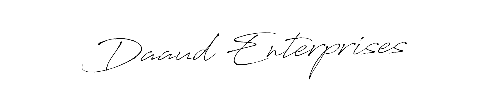 How to make Daaud Enterprises signature? Antro_Vectra is a professional autograph style. Create handwritten signature for Daaud Enterprises name. Daaud Enterprises signature style 6 images and pictures png