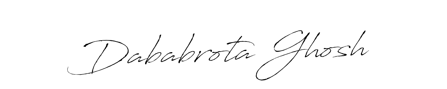 Make a beautiful signature design for name Dababrota Ghosh. With this signature (Antro_Vectra) style, you can create a handwritten signature for free. Dababrota Ghosh signature style 6 images and pictures png