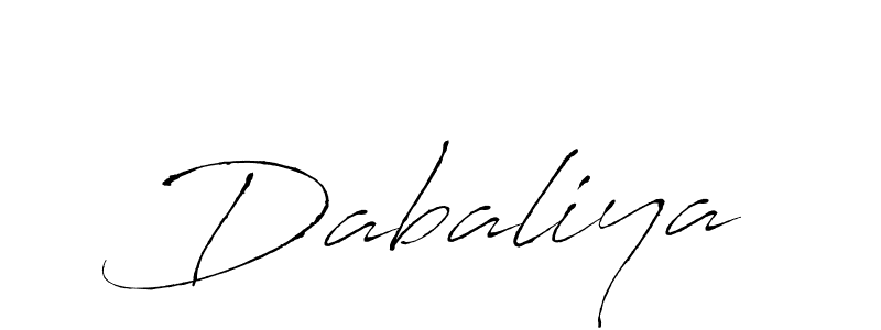 Make a beautiful signature design for name Dabaliya. With this signature (Antro_Vectra) style, you can create a handwritten signature for free. Dabaliya signature style 6 images and pictures png