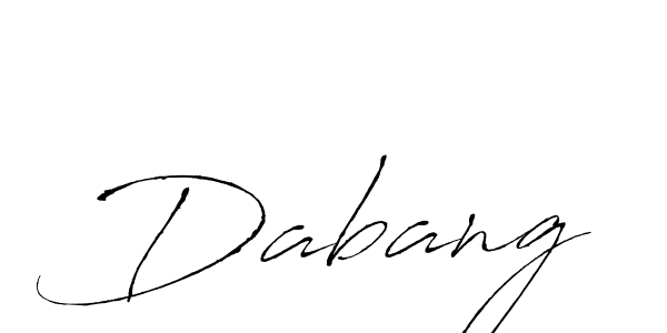 Design your own signature with our free online signature maker. With this signature software, you can create a handwritten (Antro_Vectra) signature for name Dabang. Dabang signature style 6 images and pictures png