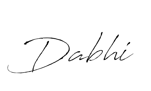 Dabhi stylish signature style. Best Handwritten Sign (Antro_Vectra) for my name. Handwritten Signature Collection Ideas for my name Dabhi. Dabhi signature style 6 images and pictures png