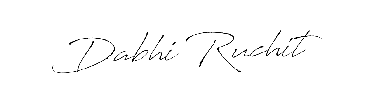 Dabhi Ruchit stylish signature style. Best Handwritten Sign (Antro_Vectra) for my name. Handwritten Signature Collection Ideas for my name Dabhi Ruchit. Dabhi Ruchit signature style 6 images and pictures png