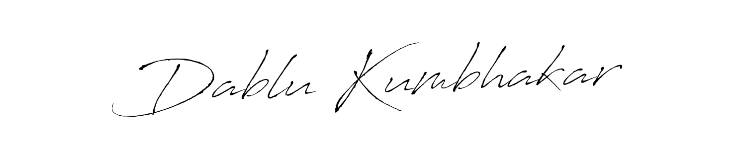 Make a beautiful signature design for name Dablu Kumbhakar. With this signature (Antro_Vectra) style, you can create a handwritten signature for free. Dablu Kumbhakar signature style 6 images and pictures png