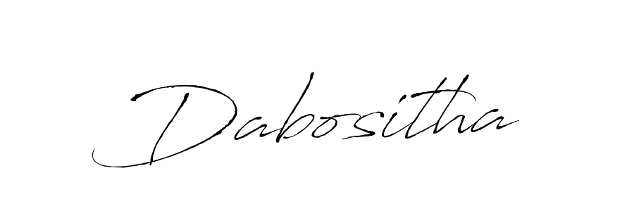 Create a beautiful signature design for name Dabositha. With this signature (Antro_Vectra) fonts, you can make a handwritten signature for free. Dabositha signature style 6 images and pictures png