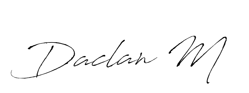 Similarly Antro_Vectra is the best handwritten signature design. Signature creator online .You can use it as an online autograph creator for name Daclan M. Daclan M signature style 6 images and pictures png