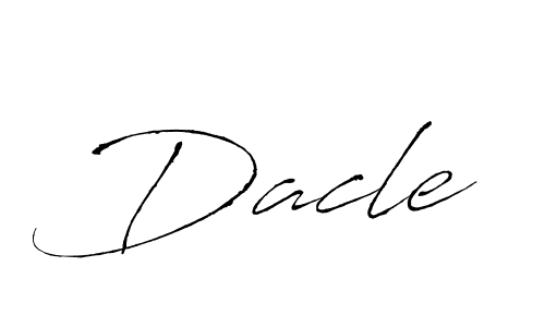 Use a signature maker to create a handwritten signature online. With this signature software, you can design (Antro_Vectra) your own signature for name Dacle. Dacle signature style 6 images and pictures png