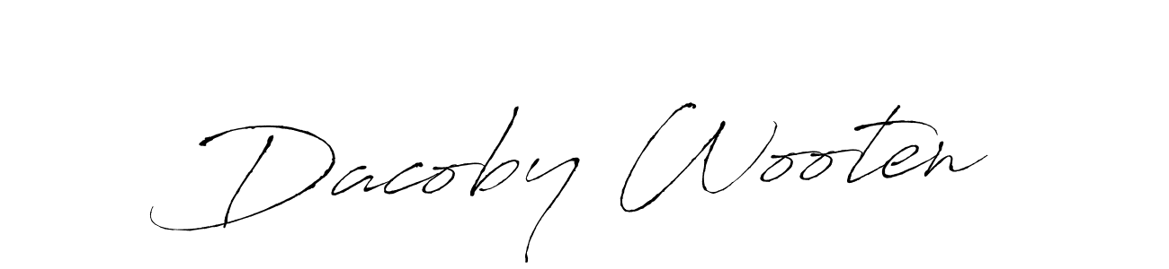 The best way (Antro_Vectra) to make a short signature is to pick only two or three words in your name. The name Dacoby Wooten include a total of six letters. For converting this name. Dacoby Wooten signature style 6 images and pictures png