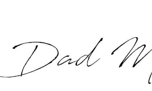 How to make Dad M name signature. Use Antro_Vectra style for creating short signs online. This is the latest handwritten sign. Dad M signature style 6 images and pictures png