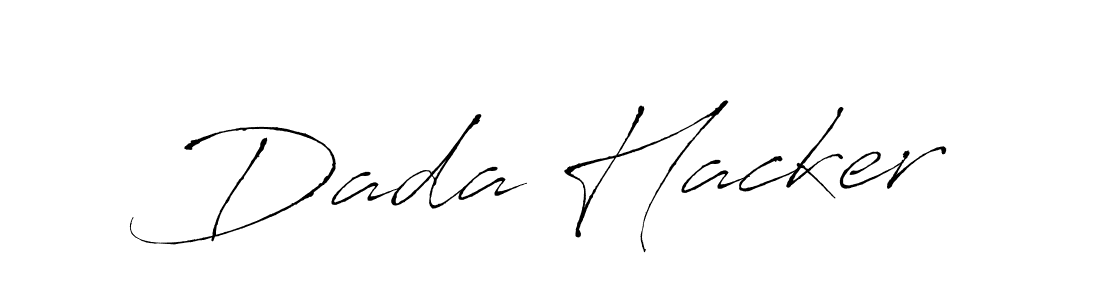 How to make Dada Hacker name signature. Use Antro_Vectra style for creating short signs online. This is the latest handwritten sign. Dada Hacker signature style 6 images and pictures png